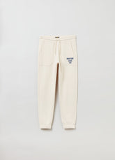 Ovs Fleece Joggers With Lettering Print